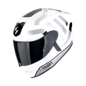 Casco SCORPION EXO-391 AROK Blanco Negro Plata