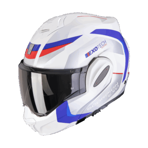Casco SCORPION EXO TECH EVO PRO ACUTI Blanco Azul Rojo