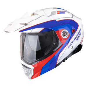 Casco SCORPION ADX-2 KAMPS Blanco Rojo Azul