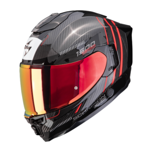 Casco SCORPION EXO 1500 CARBON AIR ZITY Negro Rojo